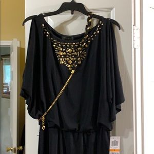 Black short sleeve dress